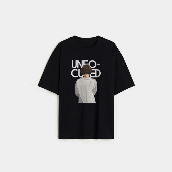 "Unfocused" Oversized Tee-Black