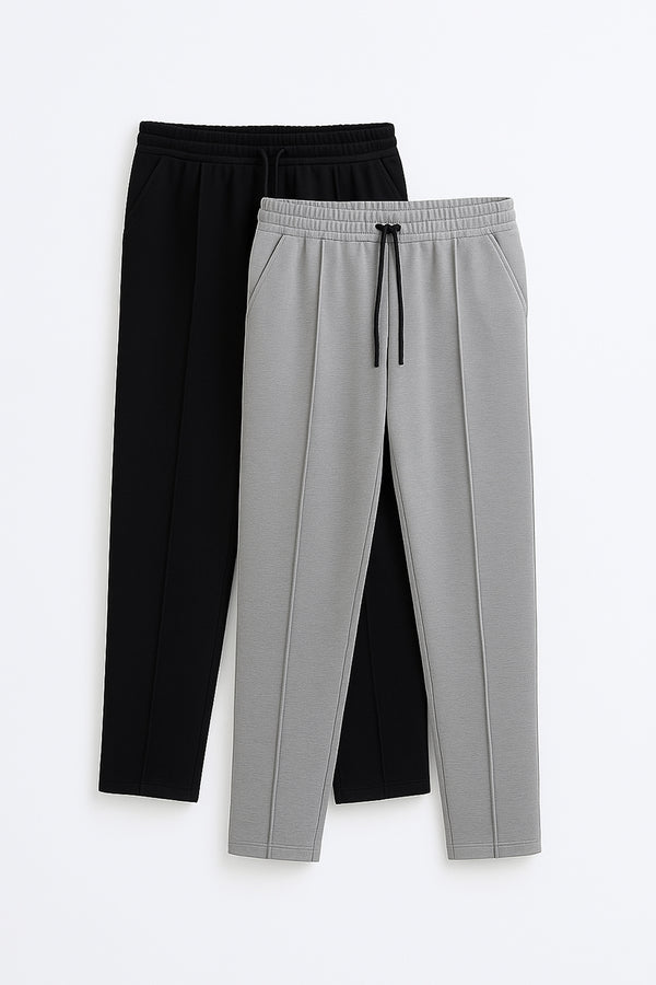 Pack of 2 Pleated Fleece Sweatpants (For Winters)