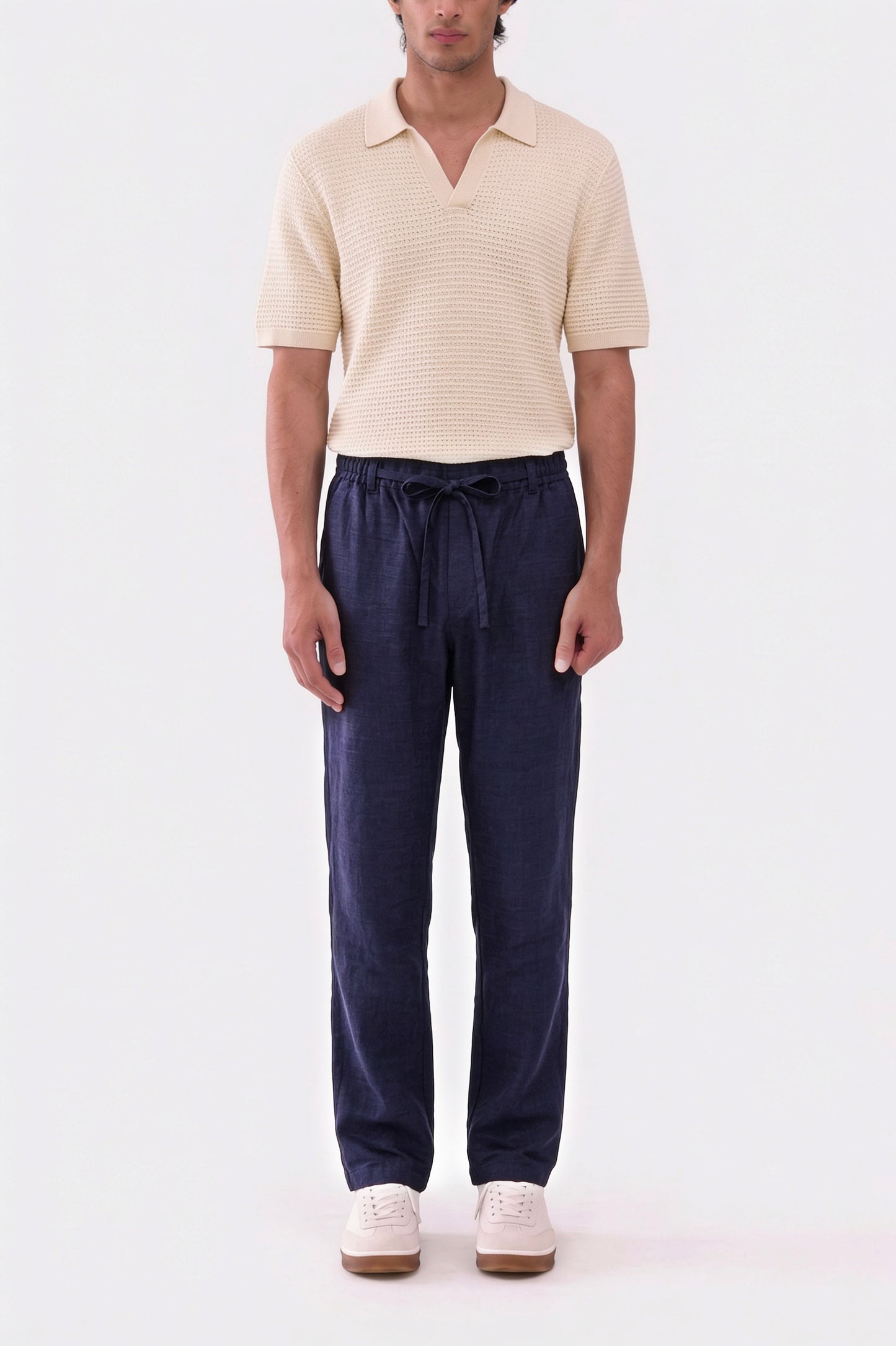 Irish Cotton Pants – Navy Blue