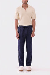 Irish Cotton Pants – Navy Blue