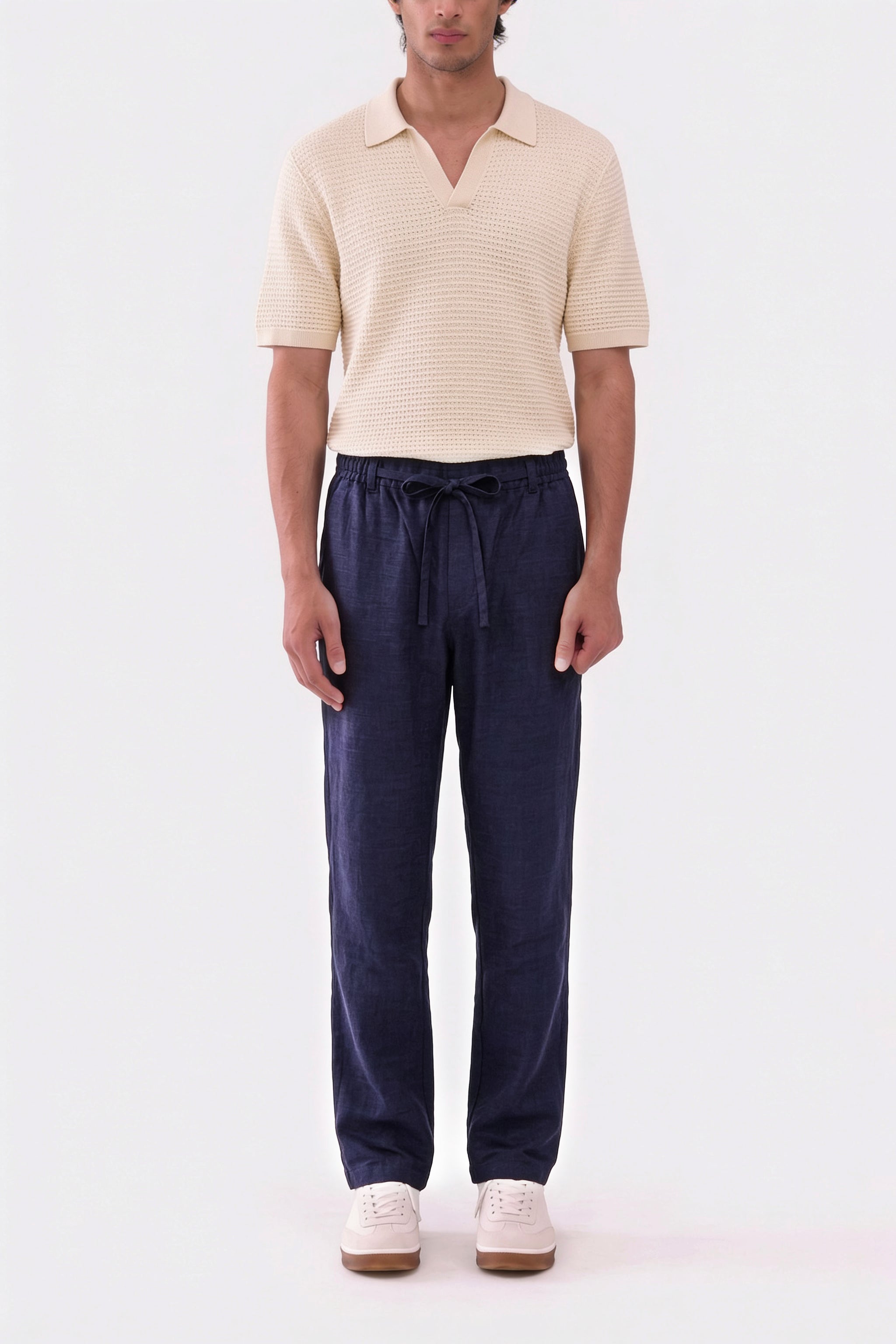 Irish Cotton Pants – Navy Blue