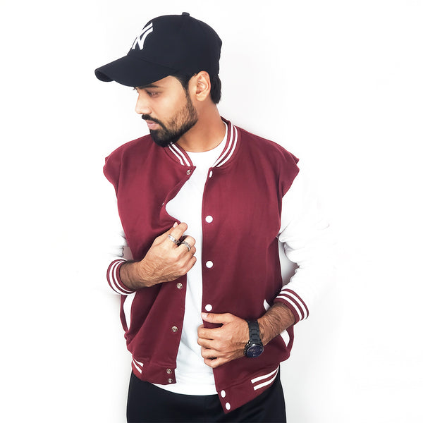 Varsity Jacket-Maroon