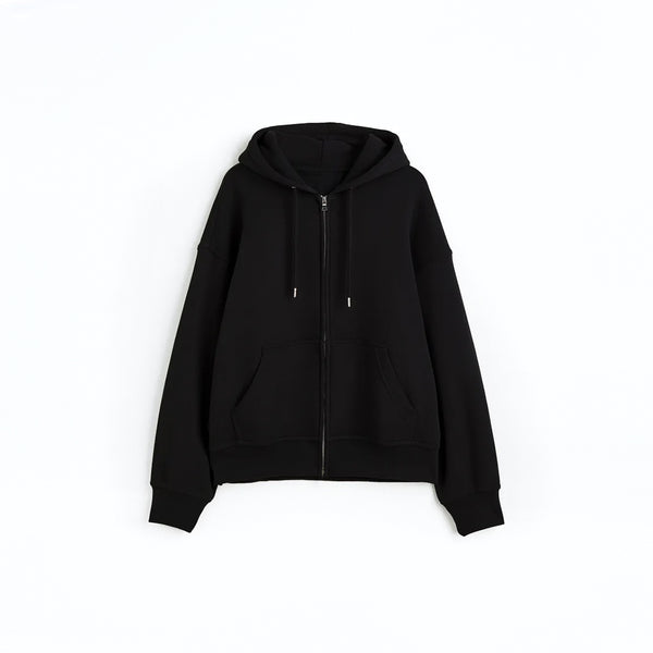 Black-Zipper Hoodie