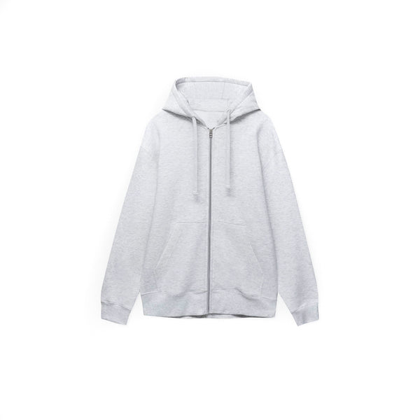 Hazel Gray-Zipper Hoodie