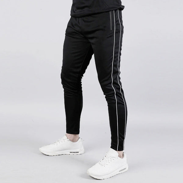 Dry Fit Striped Trouser-Black