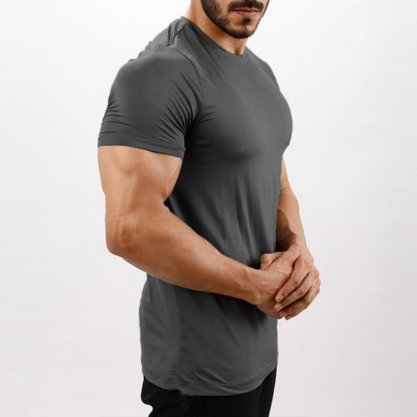 Dry Fit Plain Tee-Dark Grey