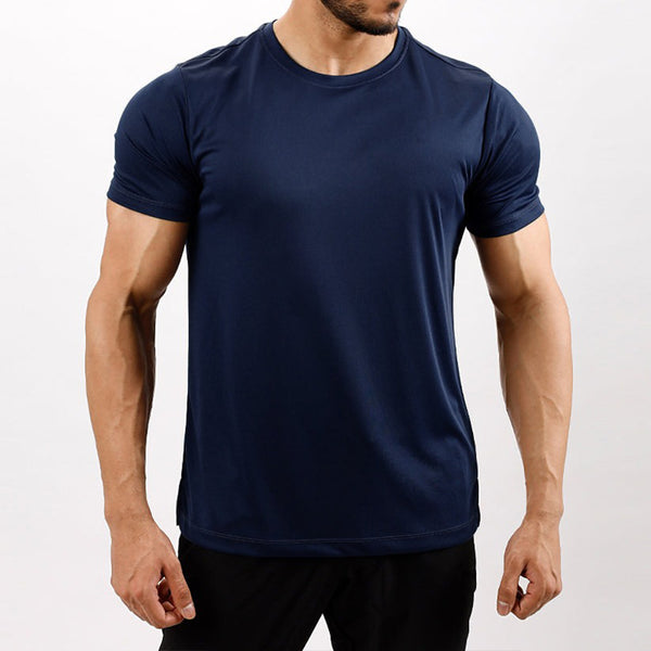 Dry Fit Plain Tee-Navy Blue