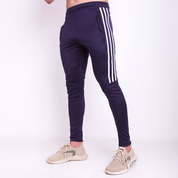 Dry Fit Triple Striped Trouser-Navy Blue