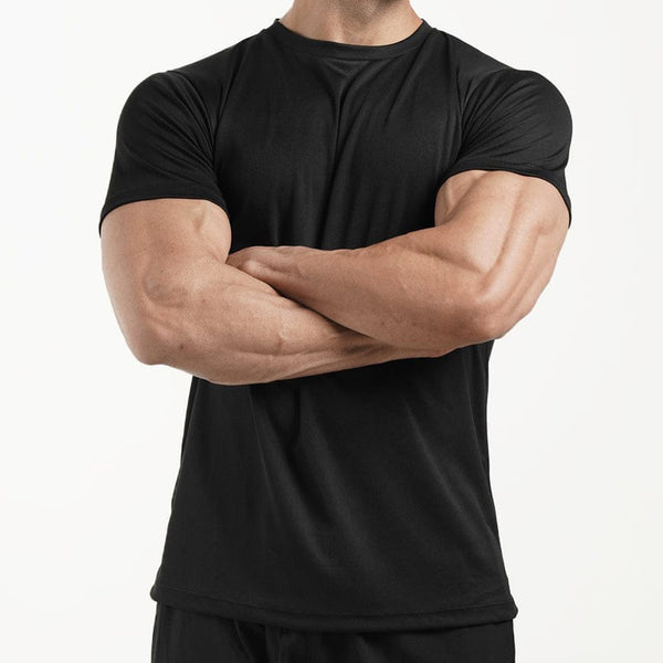 Mesh Dry Fit Tee-Black