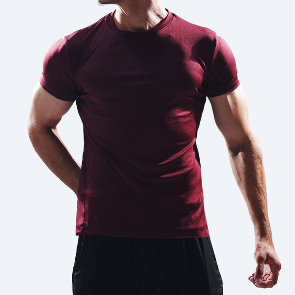 Dry Fit Plain Tee-Maroon