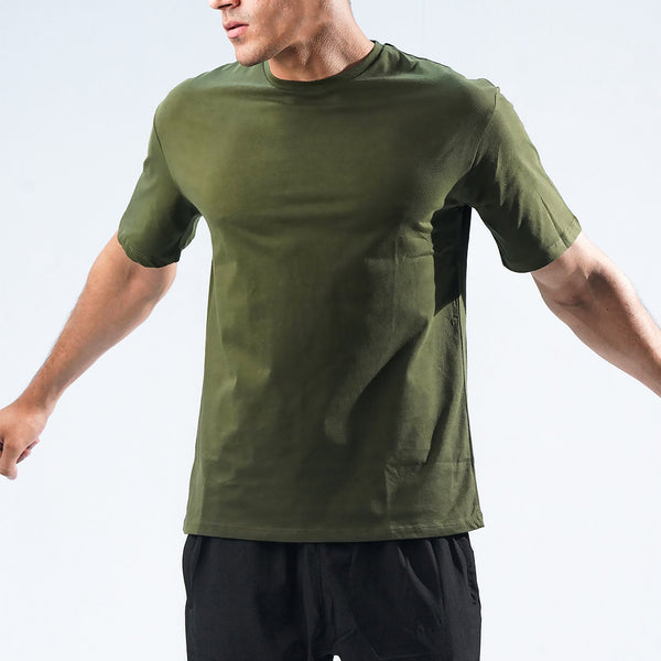 Dry Fit Plain Tee-Army Green