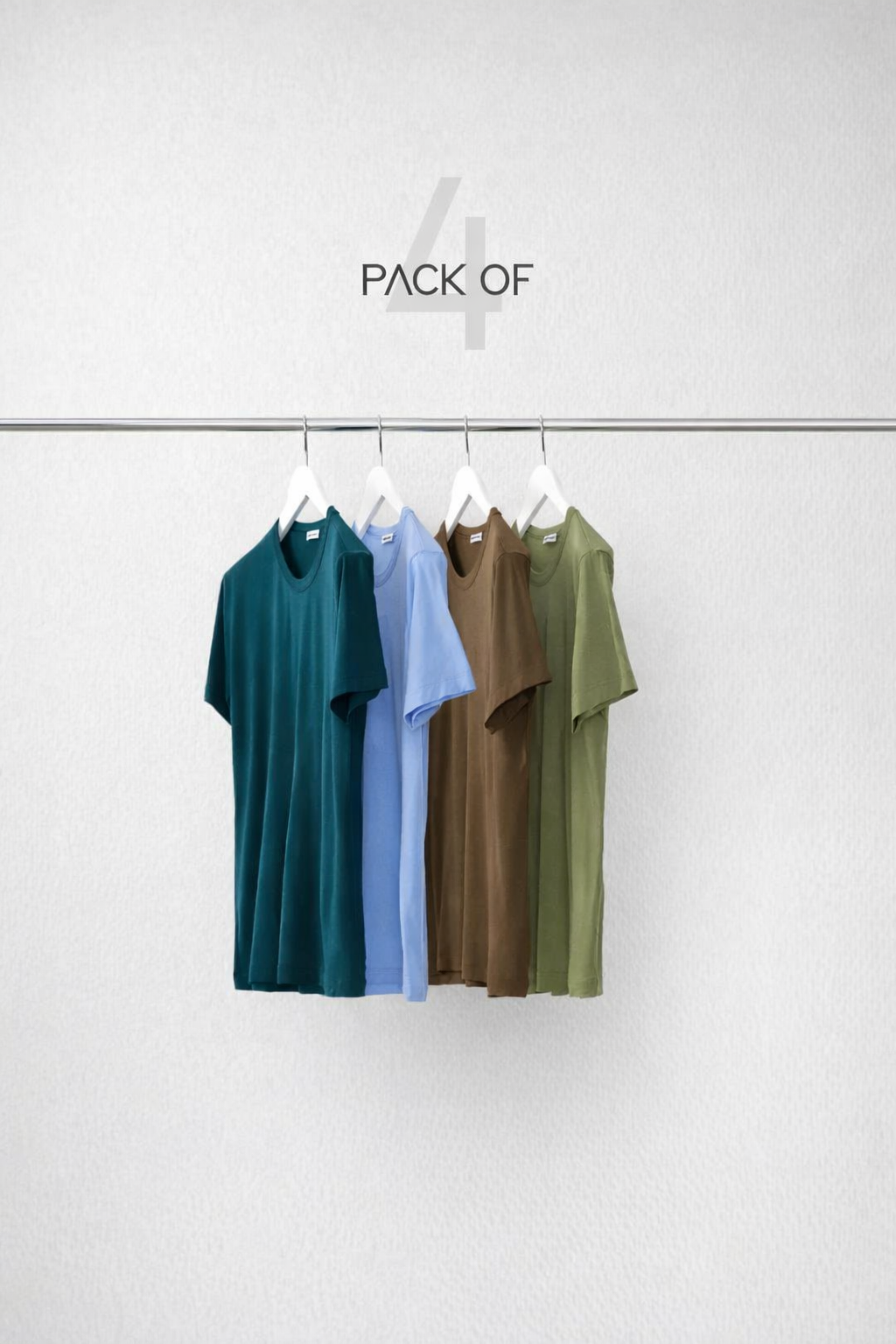 Pack of 4 Plain Tee - mettwear 