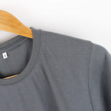 Steel Gray Plain Tee - mettwear 
