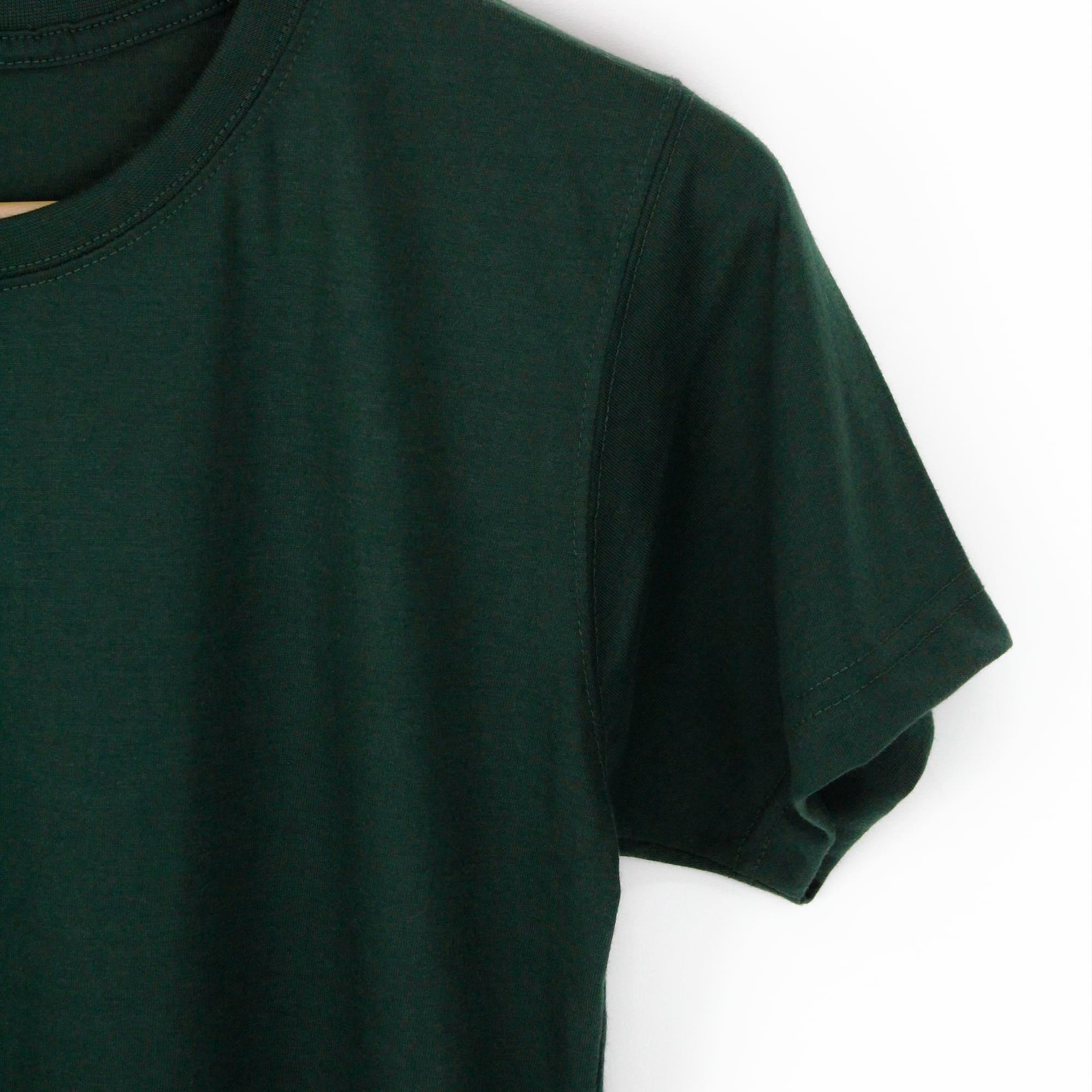Bottle Green Plain Tee - mettwear 
